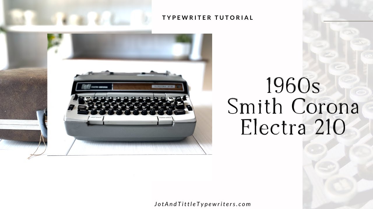 1970s Electra 210 | typewriter tutorial - YouTube