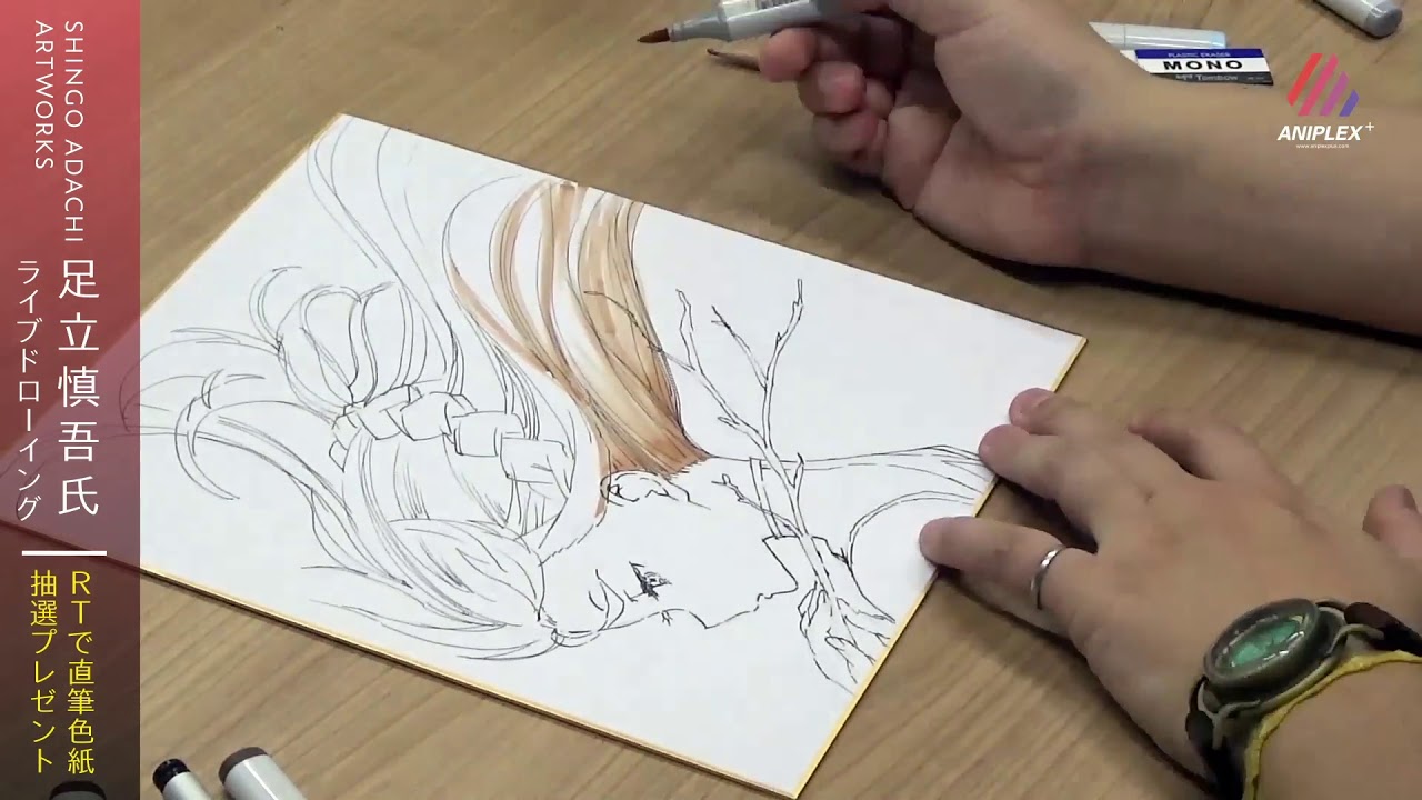 足立慎吾アートワークス発売記念 足立慎吾氏ライブドローイング その2