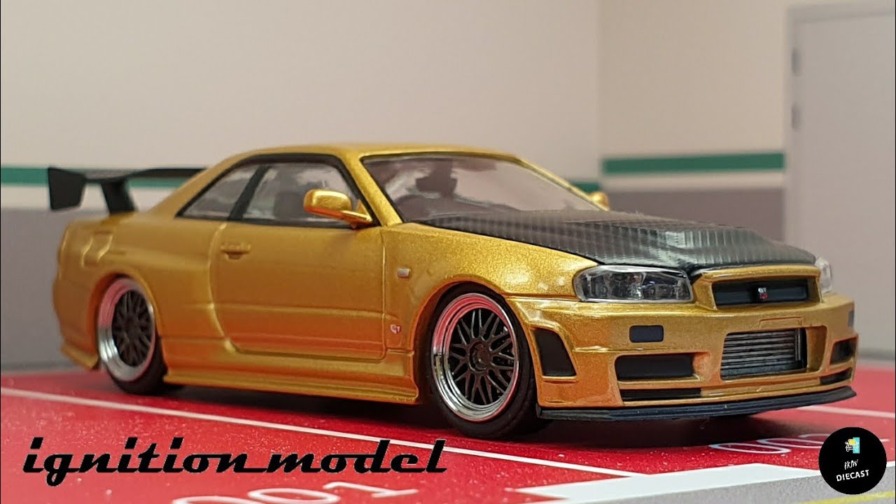 ignition model スカイライン GT-R (R34) ゴールド Nissan Skyline GT