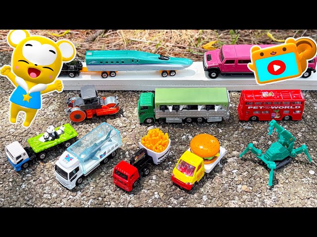 おもちゃ】色々なトミカでかくれんぼ！トミカ☆はたらくくるま・消防車