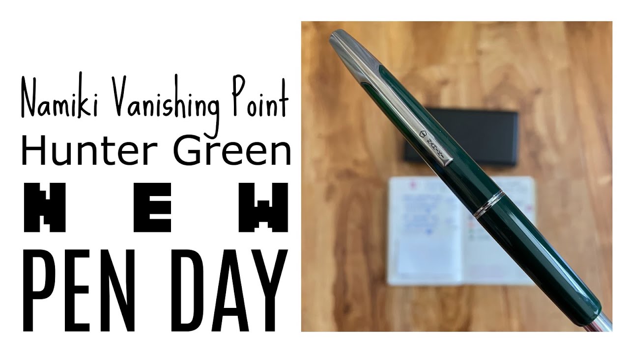 Namiki Vanishing Point with 14k Medium Nib in Hunter Green. NEW