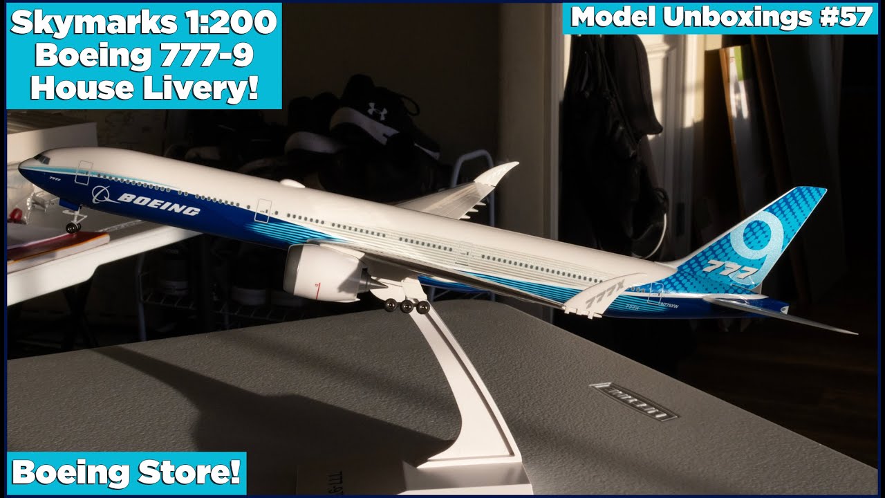 Skymarks 1:200 Boeing 777-9 Unboxing: *FOLDABLE* Wingtips! | Model