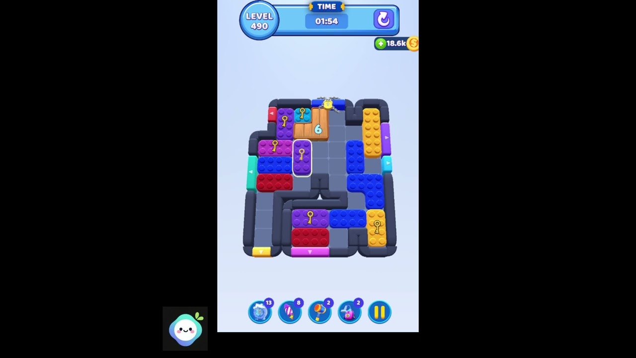 color block jam level 490｜色彩解壓方塊遊戲｜一起來動動腦！【章魚