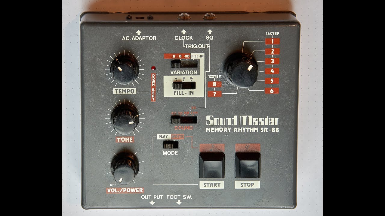 Sound Master SR-88 アナログドラムマシーン 箱/取説付美品珍品 Sound