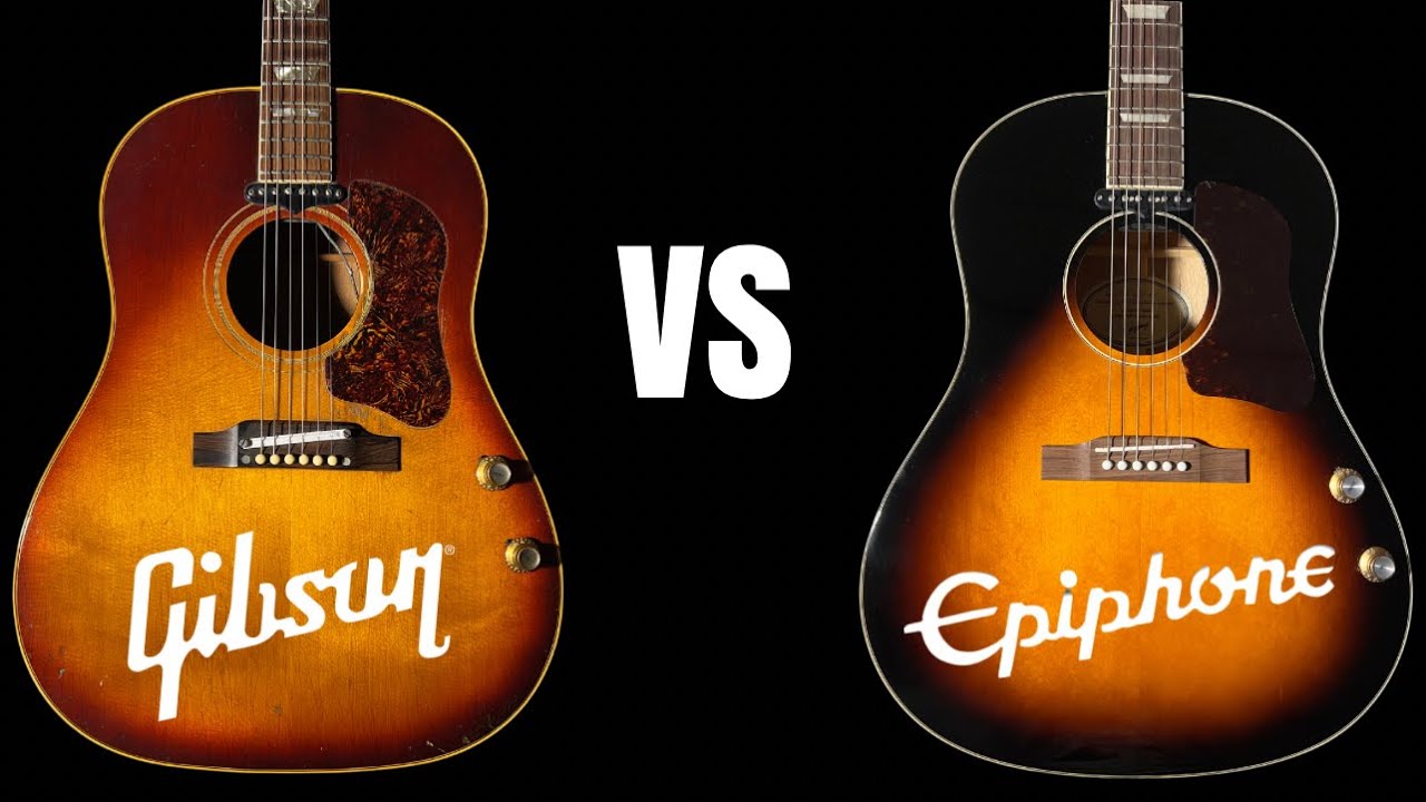 Epiphone EJ-160e VS Gibson J-160e - YouTube