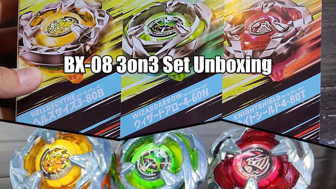 Beyblade X BX-08 3on3 Set - Wizardarrow, Hellscythe