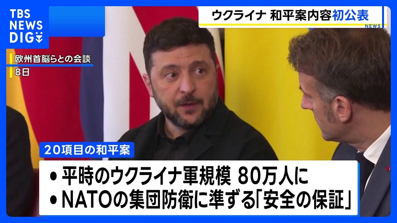 和平計画】ゼレンスキー大統領が公表 20項目 最終決定には首脳間協議