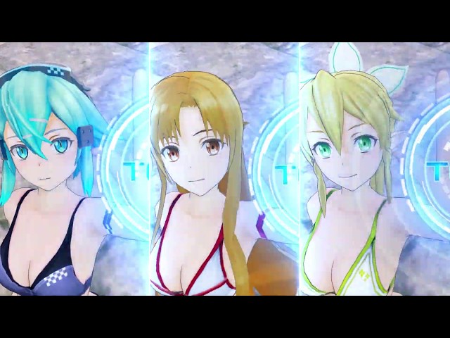 ソードアートオンラインアーケードアスナ、シリカ、アリス、リーファ