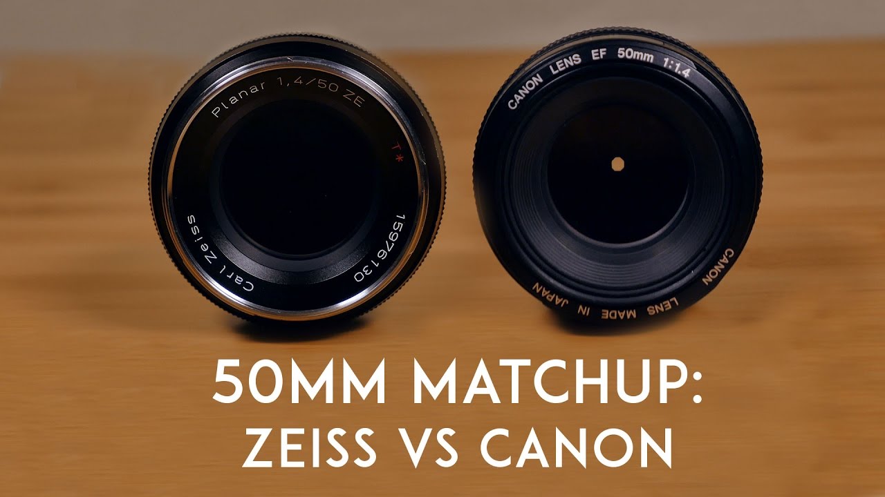 Zeiss Planar T 50mm ZE F1.4 vs Canon EF 50mm F1.4 - YouTube