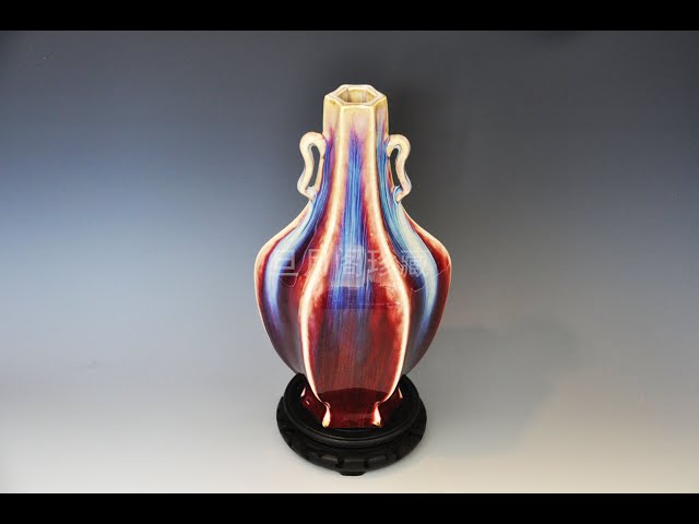 中国美術 古玩 宜钧釉花瓶 壺 置物