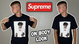 SUPREME NBA YOUNGBOY TEE REVIEW, SIZING, & ON BODY LOOK! - YouTube