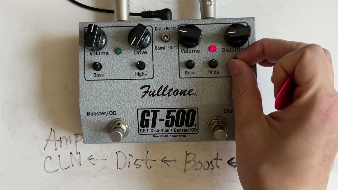 Fulltone GT-500 Booster/Distortion Grey ver. w/ Strat & Valvestate
