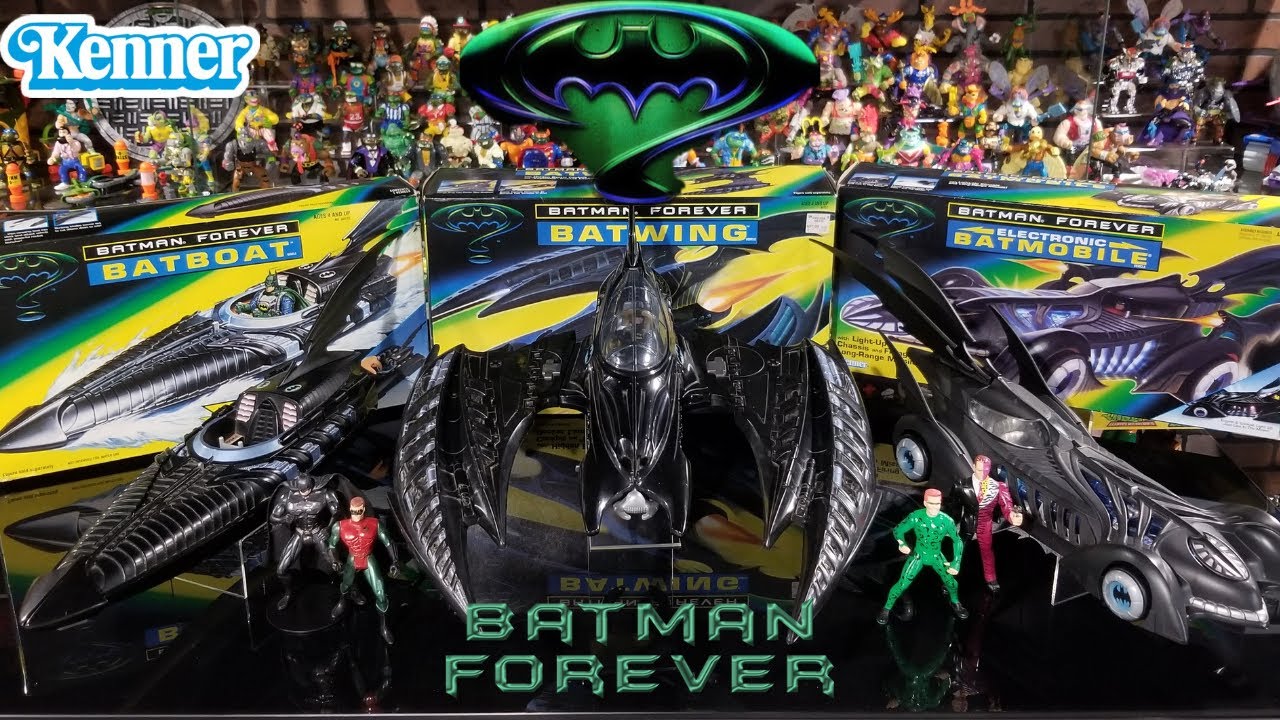 Kenner Batman Forever Batmobile, Batwing and Batboat - YouTube