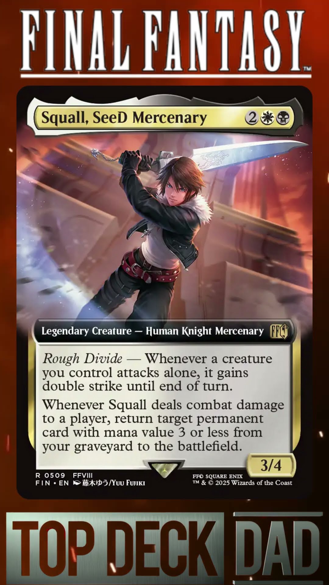 MTG FFコラボ Ultima Squall,Seed Mercenary Squall, SeeD Mercenary