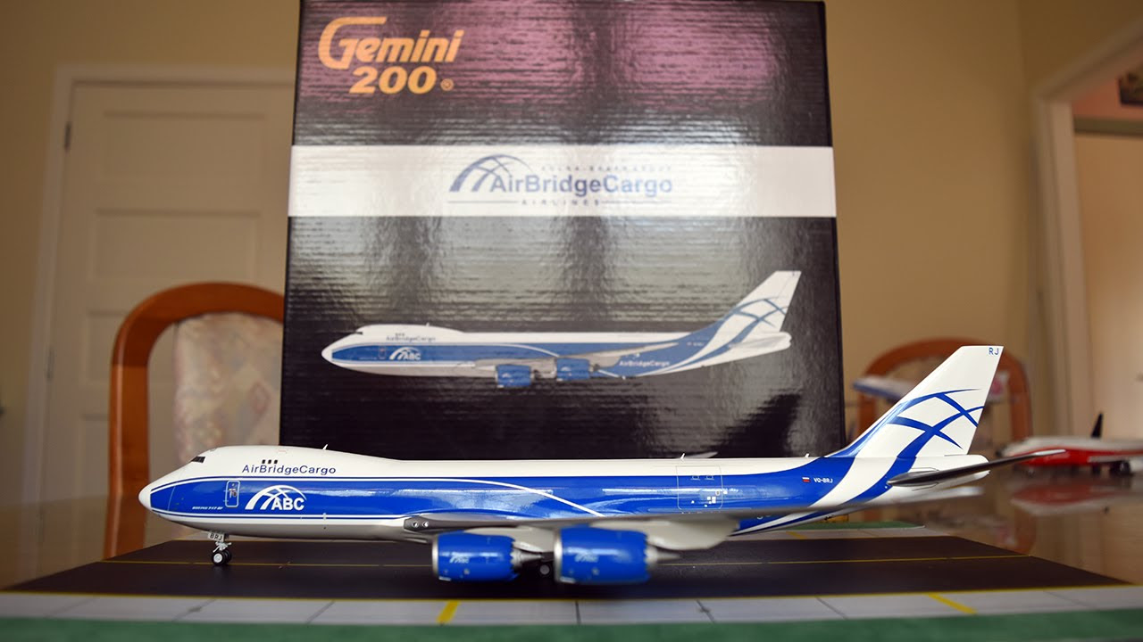Gemini Jets 1:200 AirBridgeCargo 747-8F Unboxing and Review - YouTube