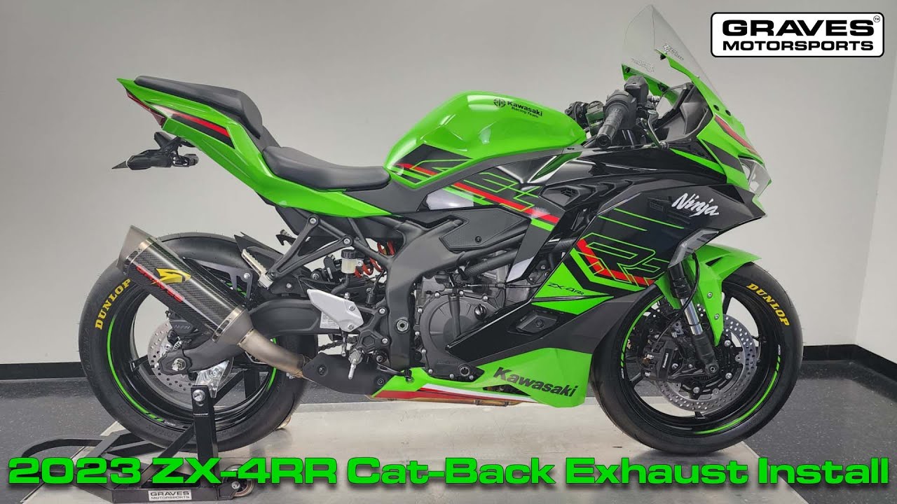 Kawasaki ZX-4RR ZX-4R Cat-Back Slip-on Titanium Exhaust