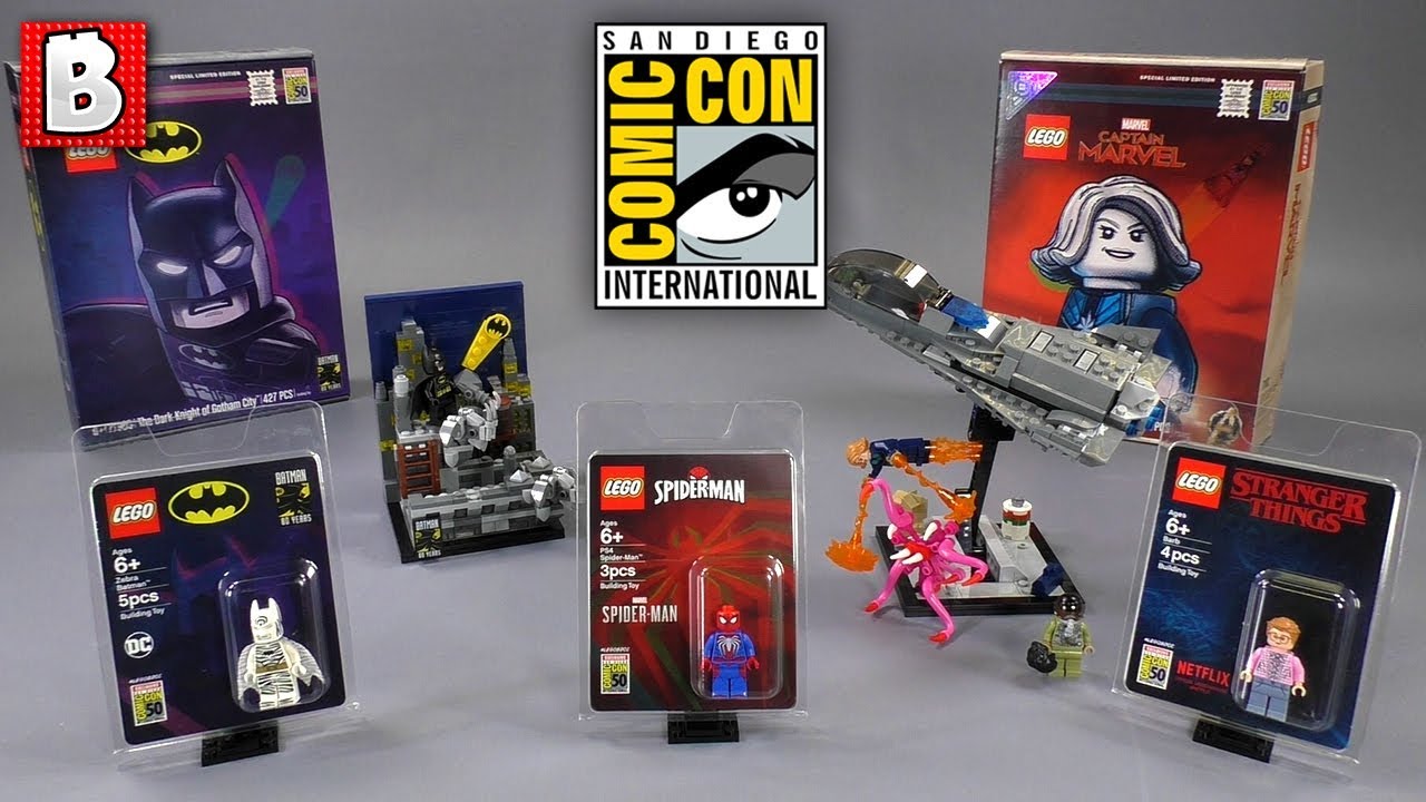 All SDCC 2019 Exclusive Minifigures!!! Zebra Batman, Spiderman