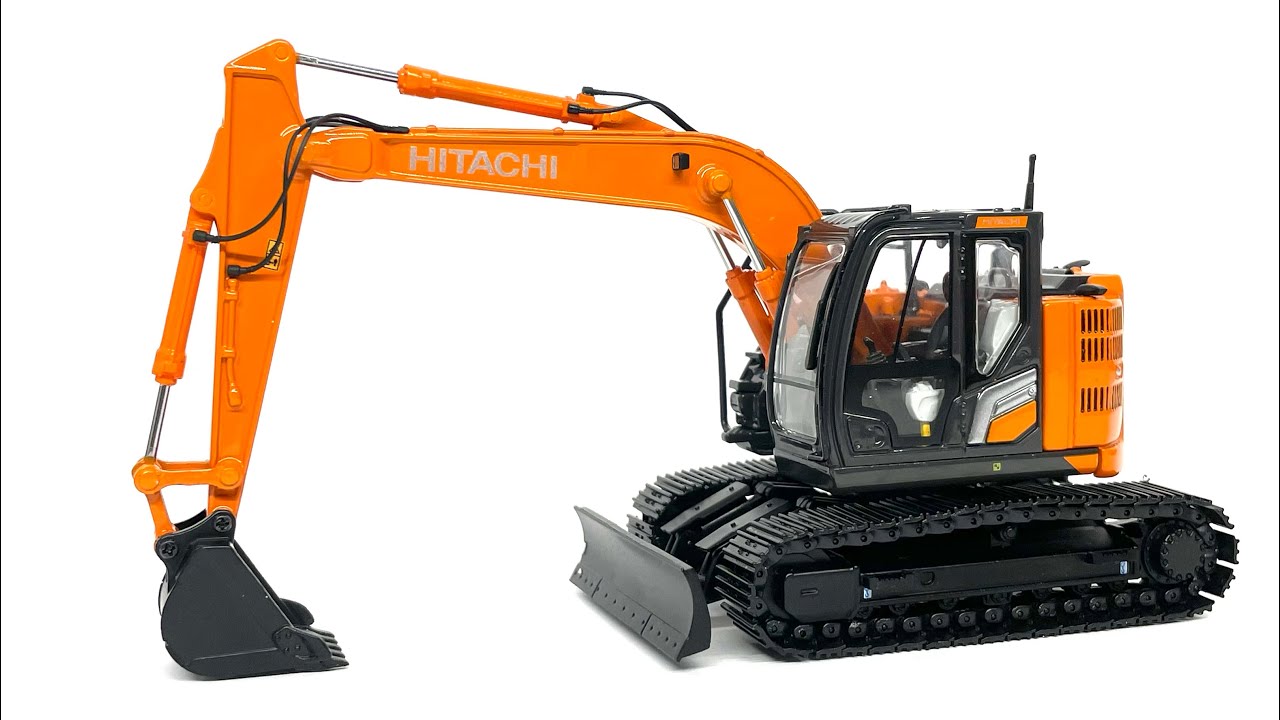Replicars Hitachi ZX135US-7 Reduced Tail Swing Excavator - YouTube