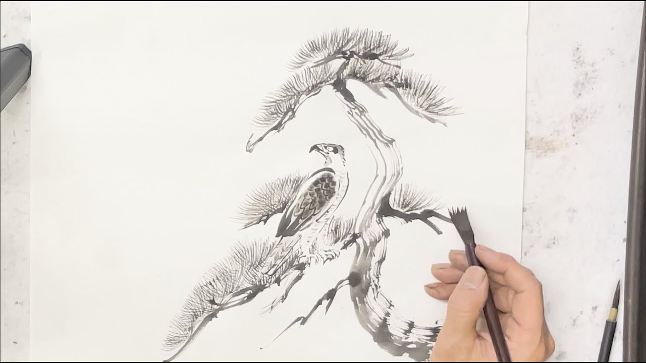 水江東穹～☆輝／彩墨画。