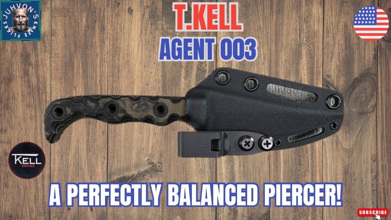 A Perfect EDC Fixed Blade Piercer. The T. Kell Agent 003! - YouTube