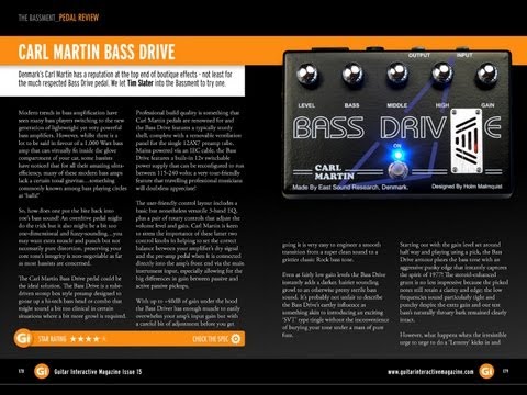 Carl Martin Bass Drive Pedal Review - WIN this Pedal in Guitar