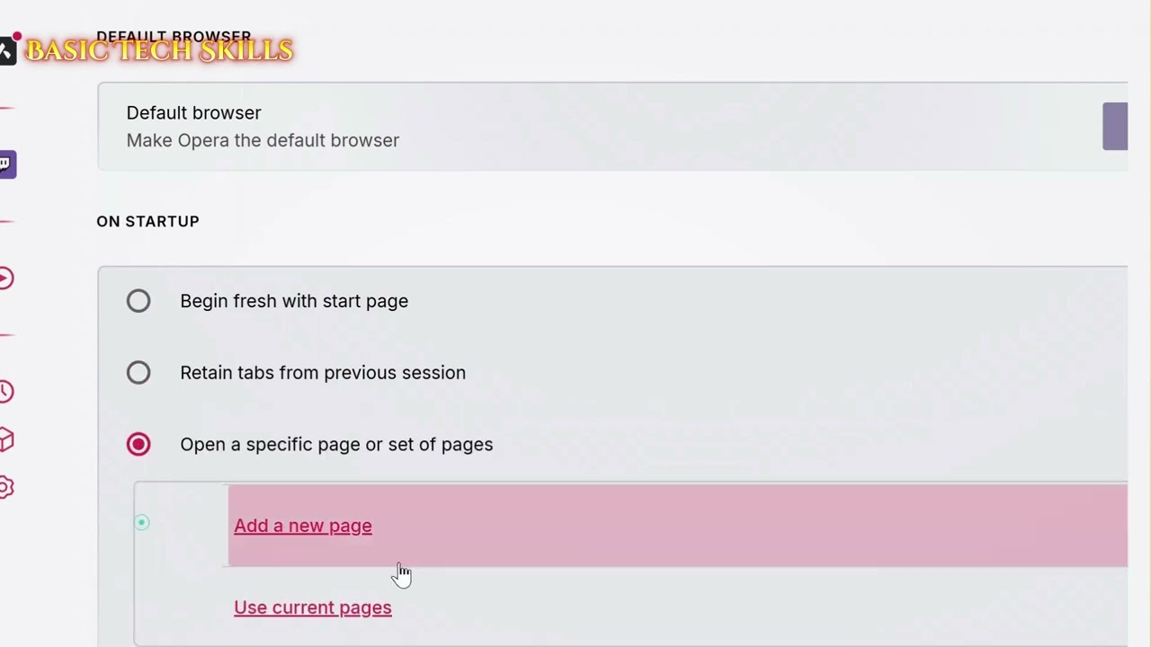 How to Begin fresh with start page in Opera GX 1 - YouTube