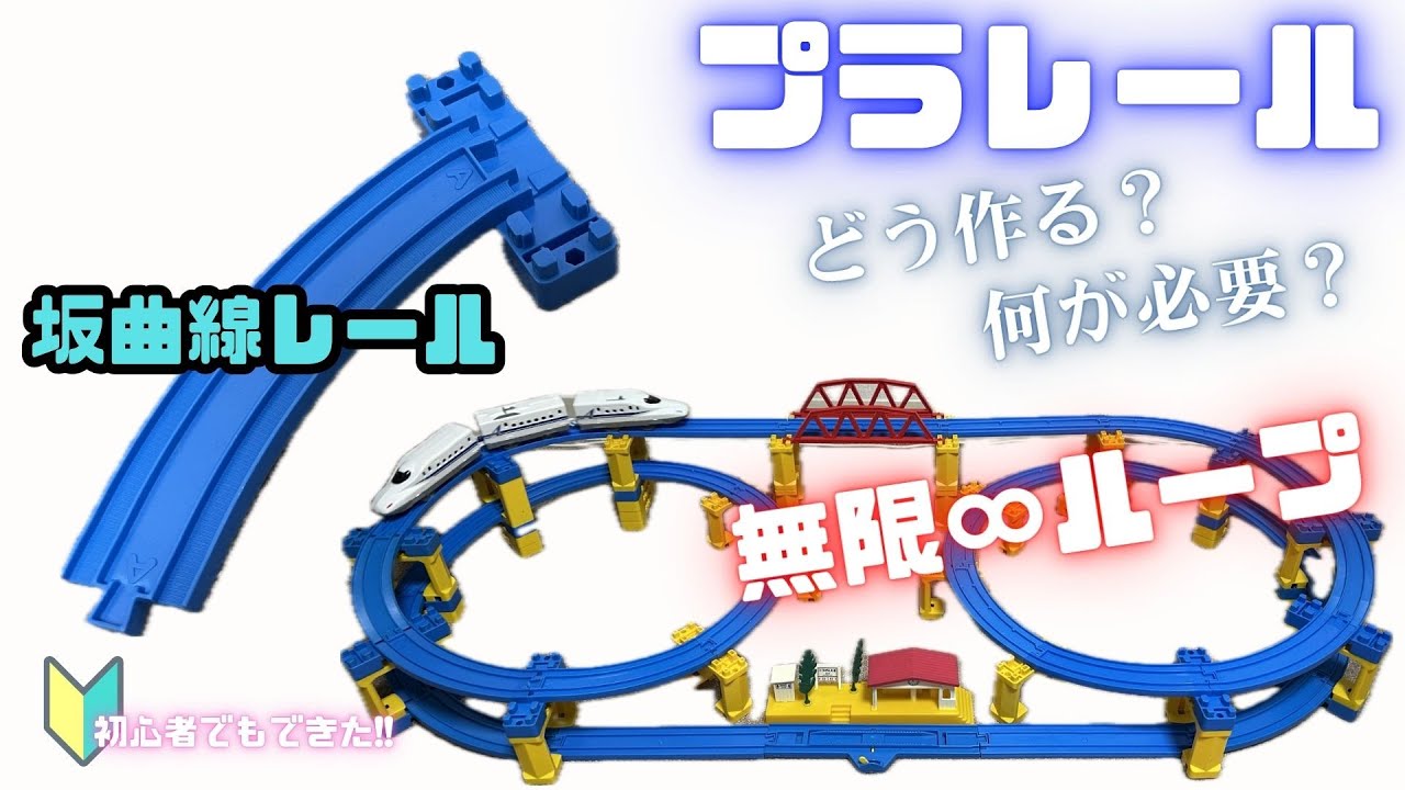 プラレール線路 オリンピックシンボル風 無限ループ レイアウト