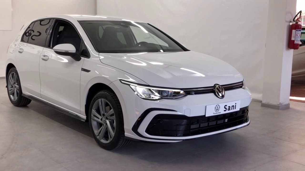 NUOVA GOLF 8 R-LINE 2.0 TDI 150 CV DSG ,PURE WHITE con mirror pack