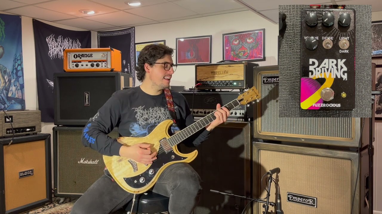 Fuzzrocious Pedals - Dark Driving v3 - GUITAR demo - YouTube
