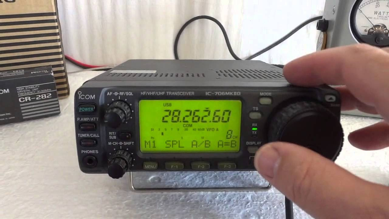 Icom IC 706MKIIG ham radio demonstration - YouTube