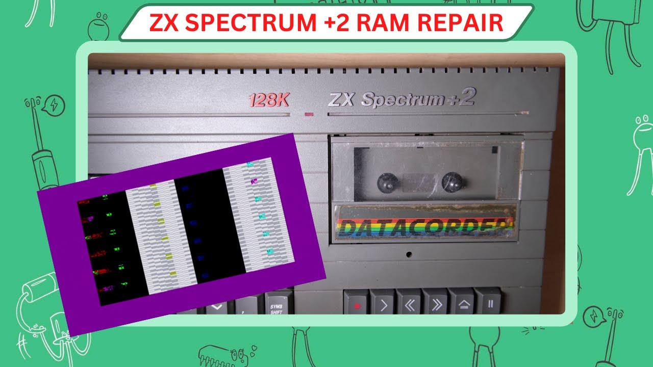ZX Spectrum 128K +2 Repair - Reset Switch and RAM faults - YouTube