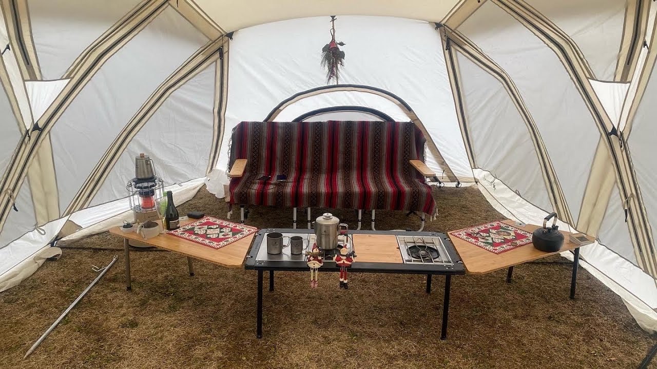 廃盤品 スノーピーク マルチファンクションテーブルオープンL竹②