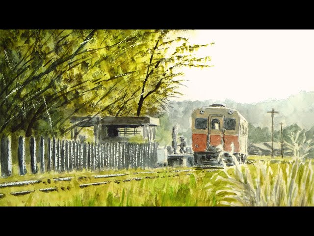 秋の色、紅葉の前の美しさ 【透明水彩風景画】 Autumn Color