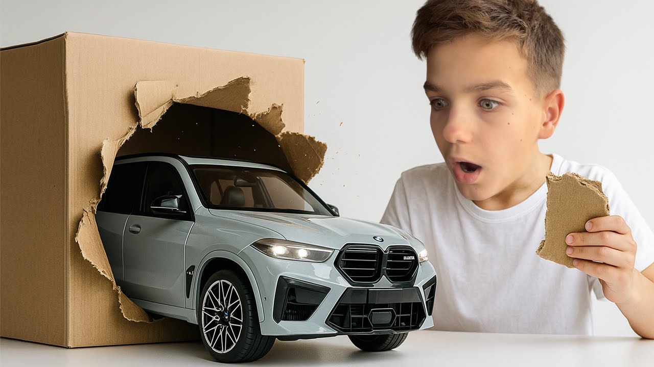 Mark gets a giant 1 to 18 BMW X5M model in collection - YouTube