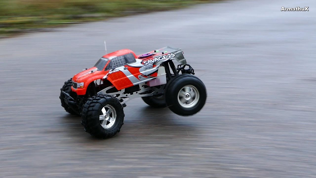 HPI Savage 25 - 3 Speed (Raw Sounds) - YouTube