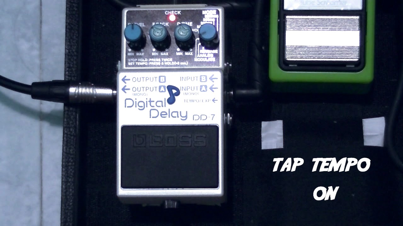 How to use tap tempo and looper in Boss DD7 - YouTube