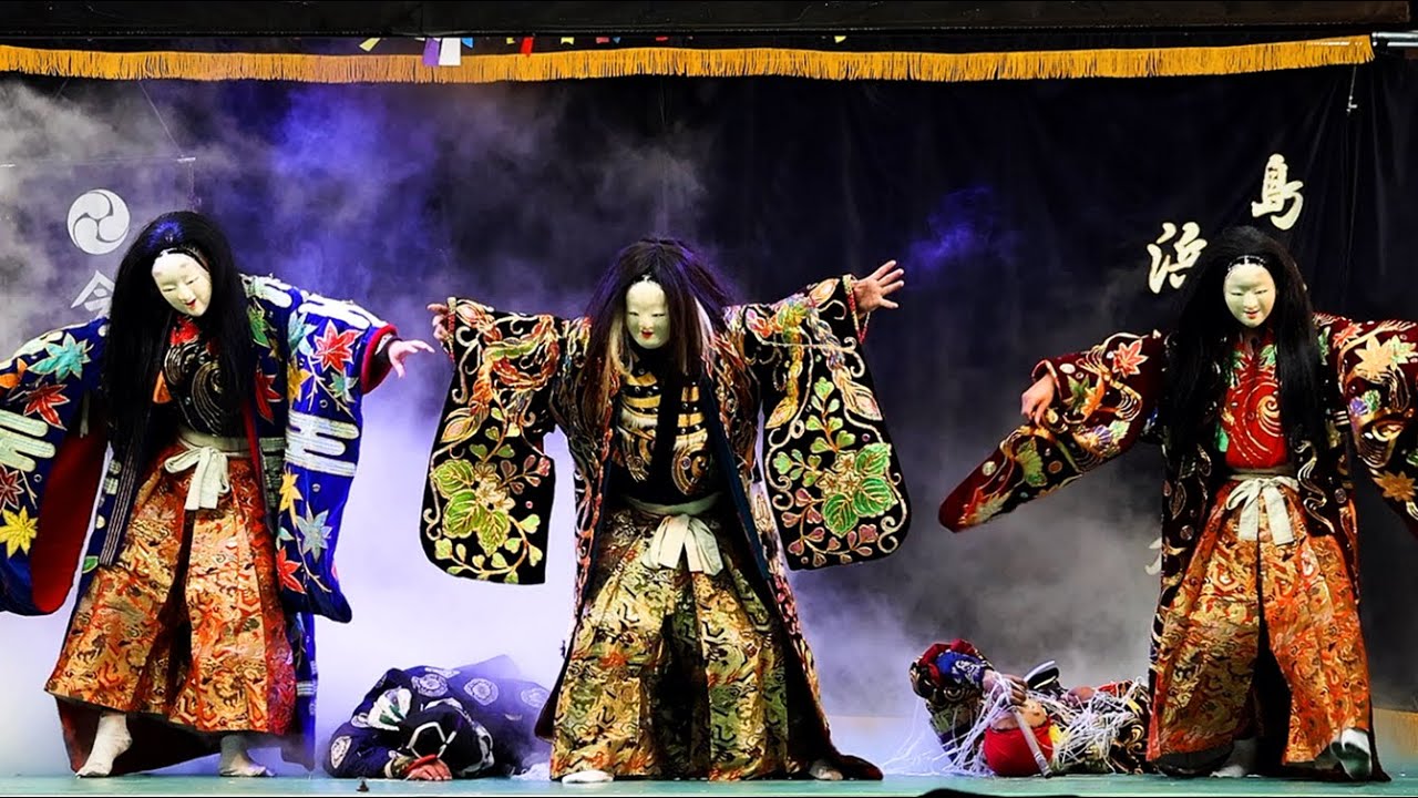 神楽面 紅葉狩り 般若 石見神楽 広島神楽 茂徳作 神楽面 紅葉狩り 般若