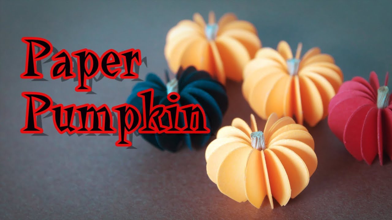 How to Make Halloween Pumpkin With Paper Punch - YouTube