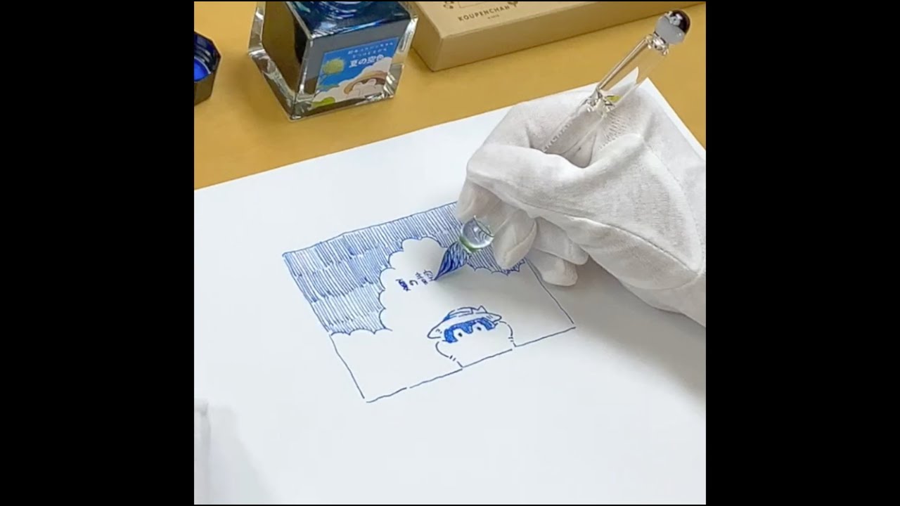 コウペンちゃんの作者 るるてあ さんが『コウペンちゃんのガラスペン