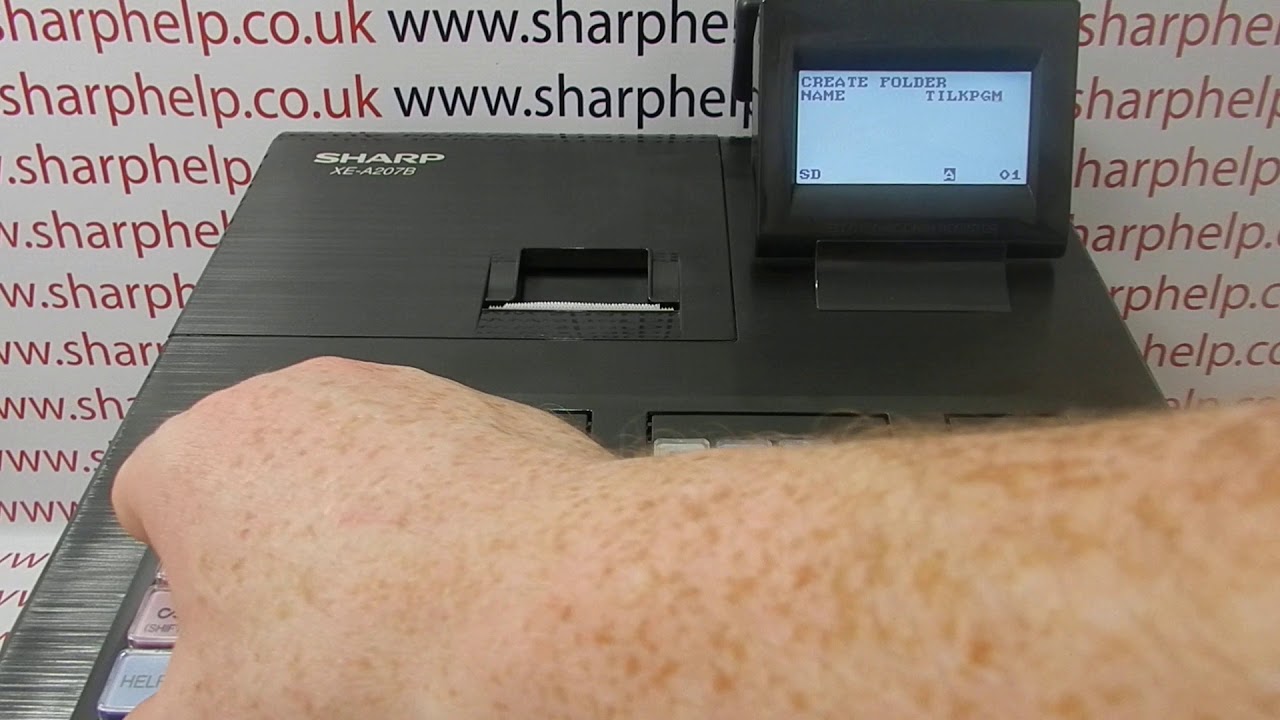 How To Create A Folder On The Sharp XE-A207 XE-A207B XE-A207W SD