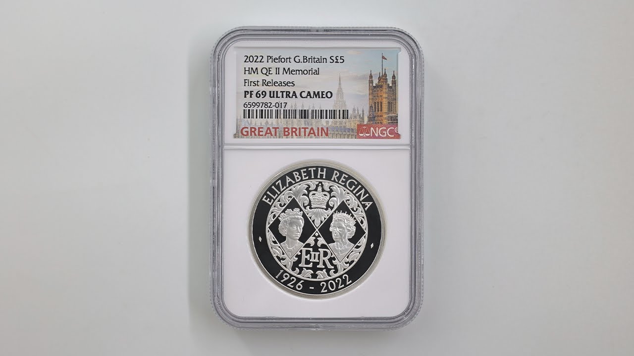 NGC-PF69 エリザベス2世 ピエフォー銀貨 2022 保証書・箱付 NGC-PF69