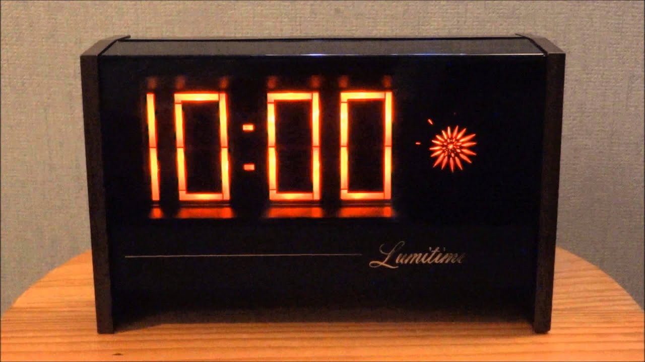 昭和レトロ スペースエイジ LUMITIME デジタル置時計 ルミタイム 昭和