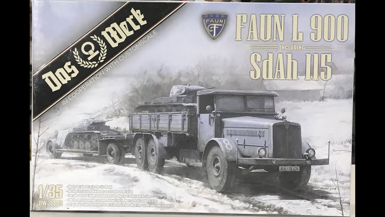 Building the New Das Werke 1/35 Faun L900 with trailor part one