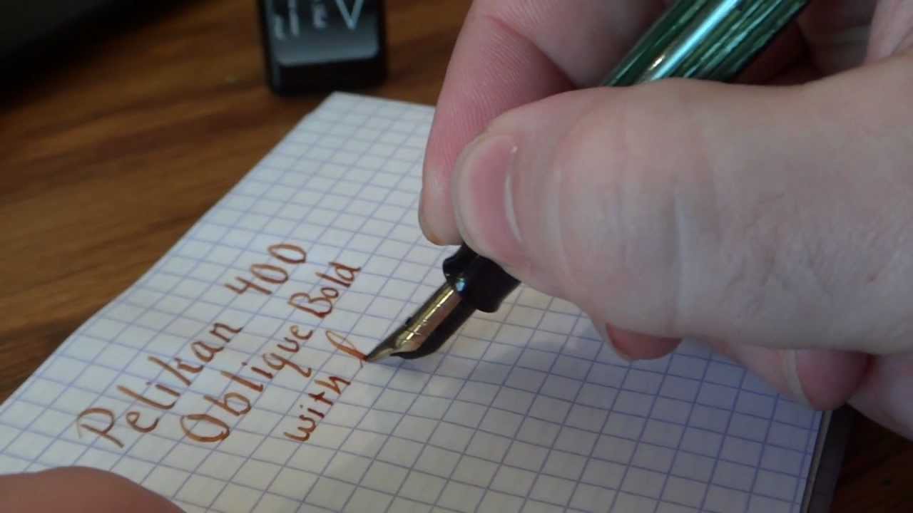 Vintage Pelikan 400 Fountain Pen Oblique Broad nib with flex