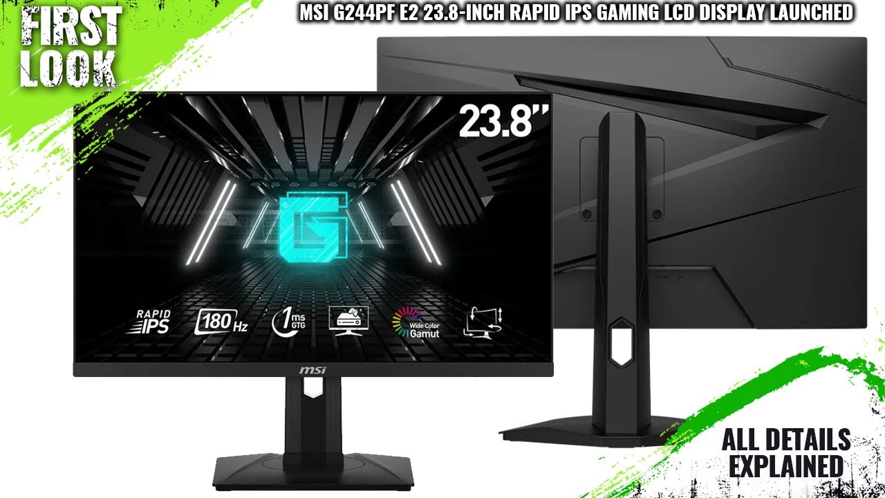 MSI G244PF E2 23.8-inch Rapid IPS Gaming LCD Display Launched