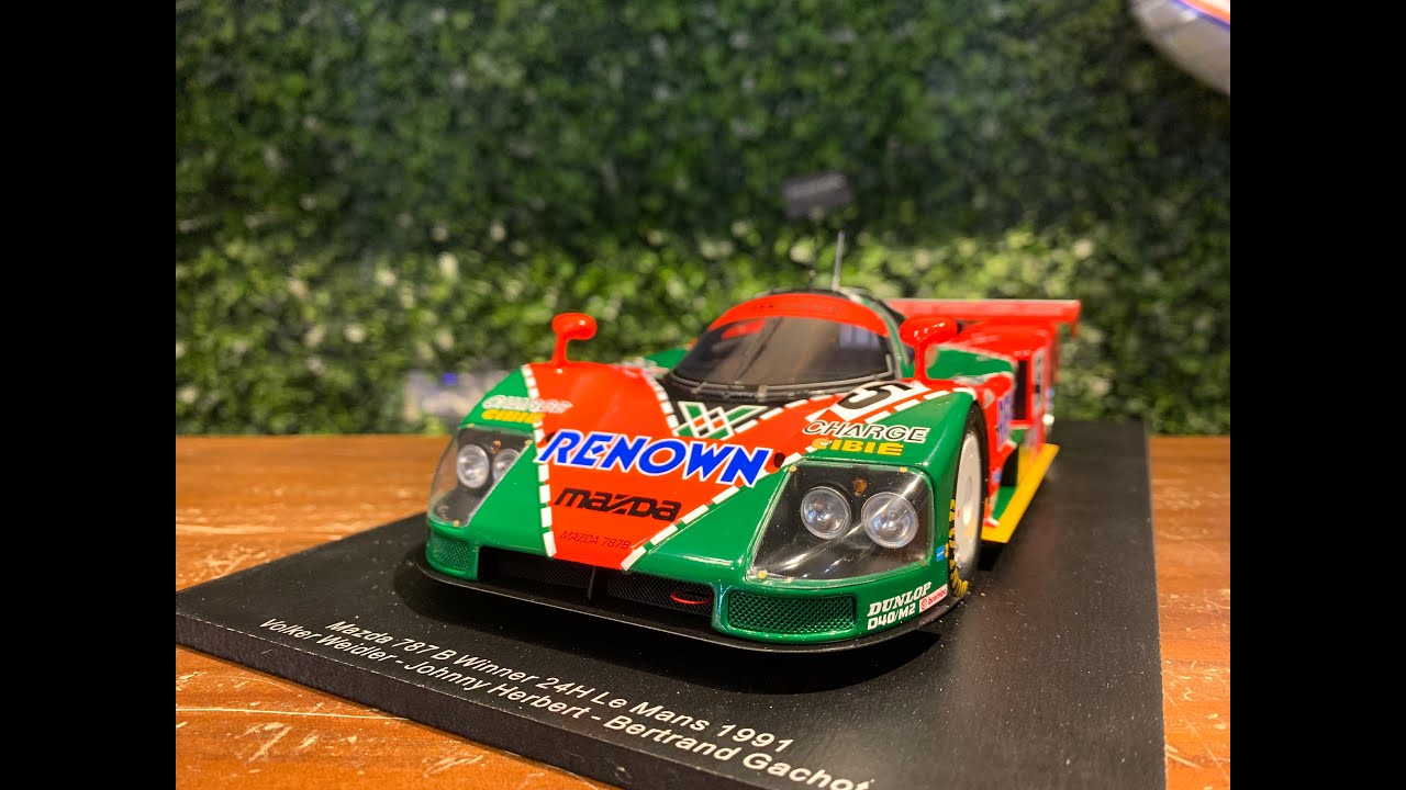 1/18 Spark Mazda 787B #55 Winner 24H LeMans 1991 18LM91 - YouTube