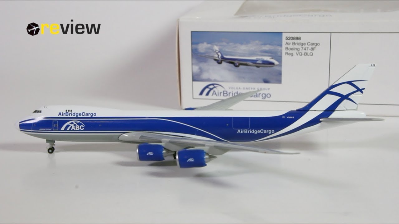 貨物機模型 AirBridgeCargo B747-8F 1/200 し 貨物機模型