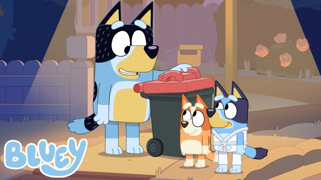 ごみ出しの夜 🌙🗑 | ブルーイ - 日本公式チャンネル - Bluey - YouTube