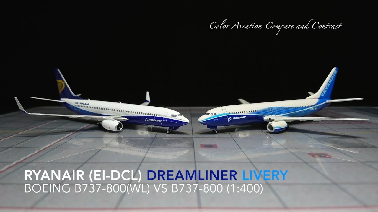 1:400 Dreamliner Livery in RyanAir Boeing 737-800 EI-DCL PH / Jet
