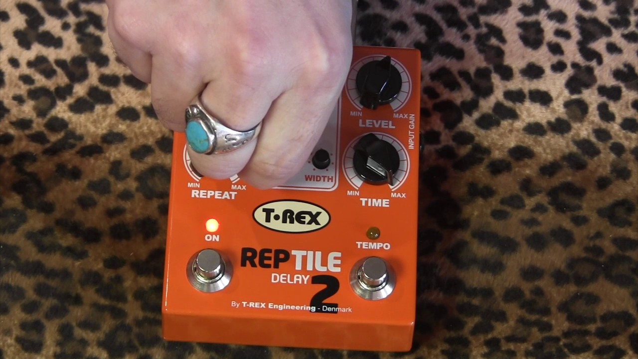 T-Rex REPTILE 2 echo delay pedal demo - YouTube